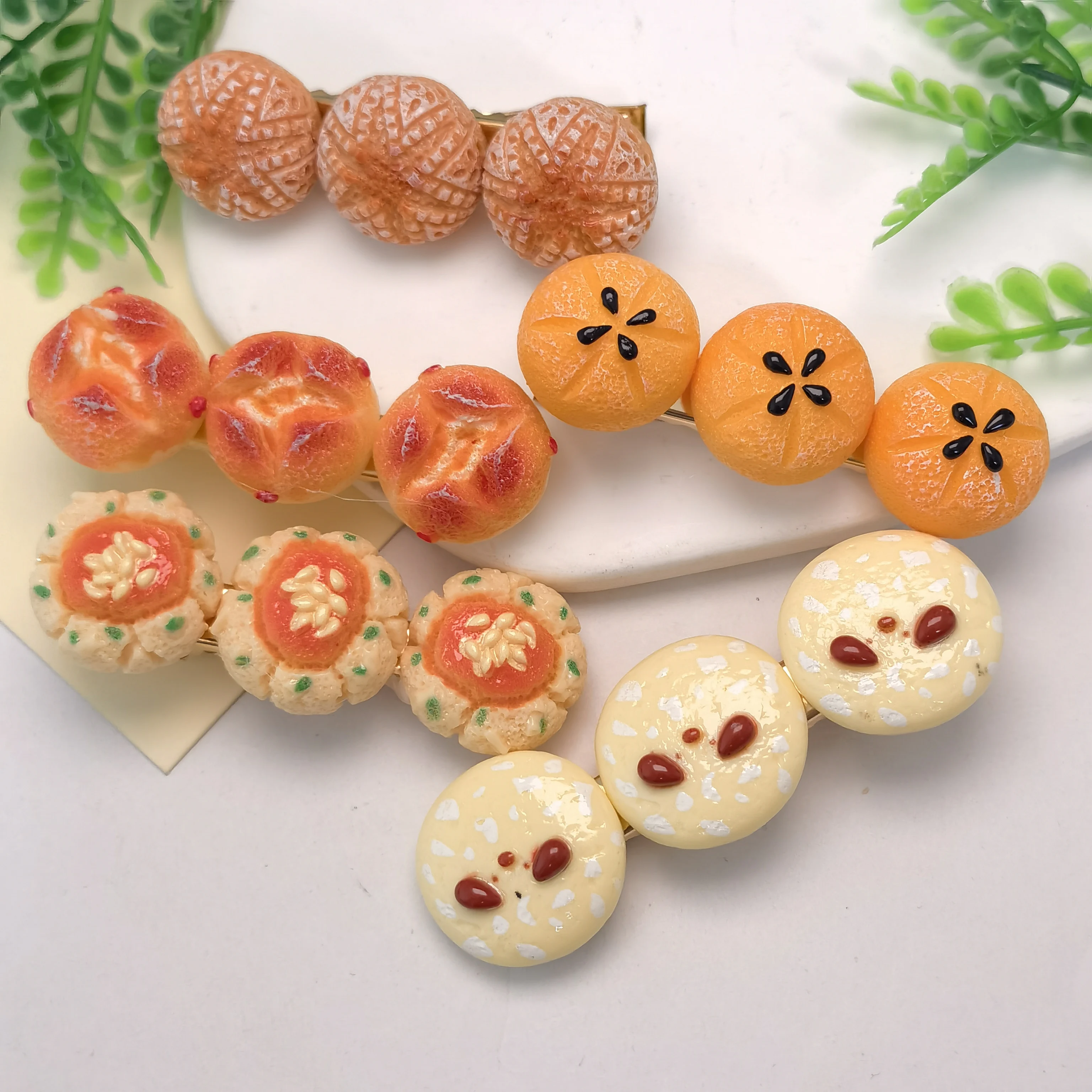 Cute Simulation Bread Hair Clip For Women Children Kawaii Mini Gold Hair Pins Barrettes Funny Hairpin Hair Accessories