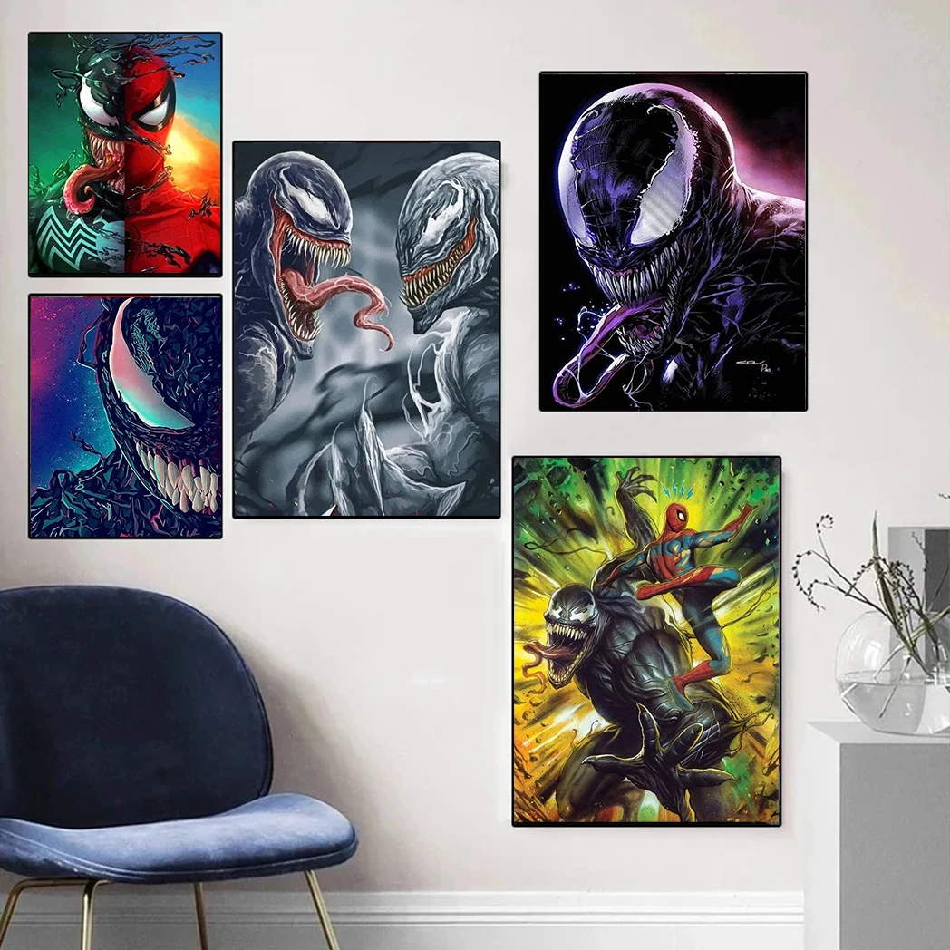 MINISO Marvel Venom Spider-Man Avengers Wall Art Print Poster Canvas Painting For Living Room Home Decoration