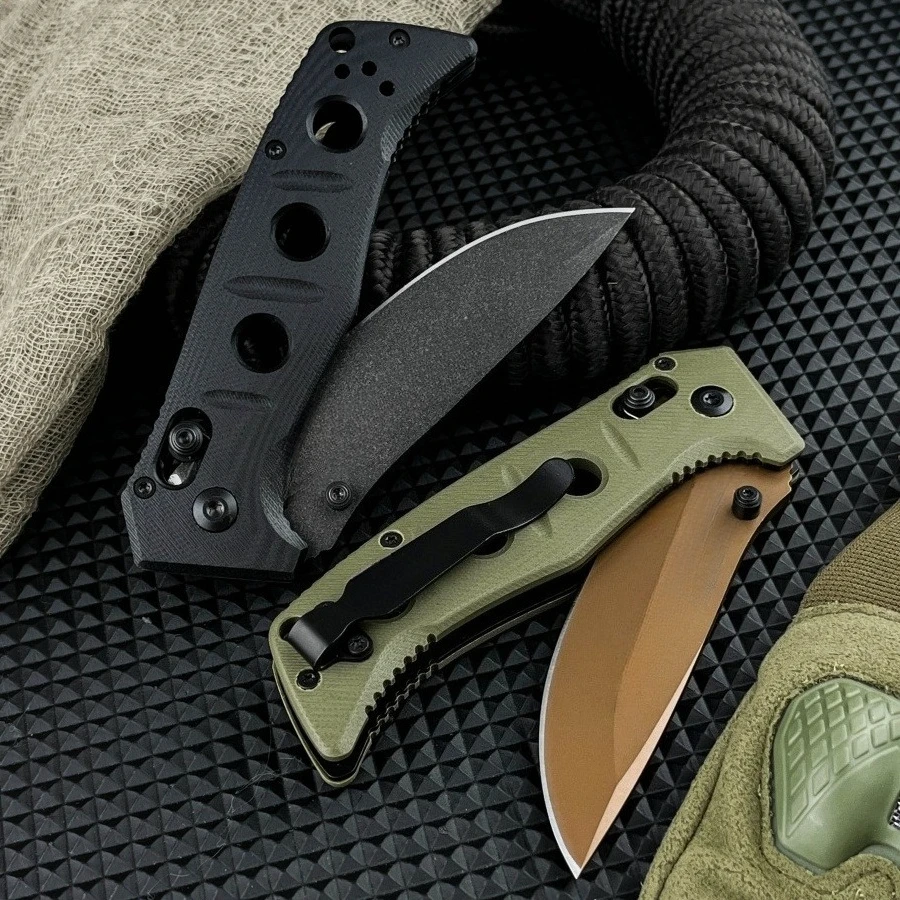 BM 273 سكين للفرد عالي الجودة D2 بليد G10 مقبض صعب للغاية وحاد للتخييم في الهواء الطلق سكين محمول سكين صيد