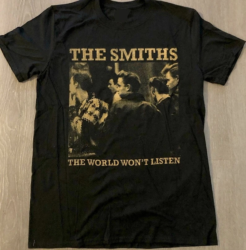 

Винтажная хлопковая футболка с короткими рукавами и принтом The Smiths Meat Is Murder, подарок для мужчин и женщин, футболка унисекс, летняя модная уличная одежда