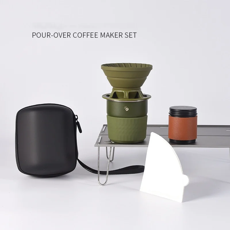 Travel Coffee Gift Set, All-in-One Portable Pour Over Coffee Kit, Foldable Dripper & Mug, Perfect Gift for Coffee Lovers, Camp