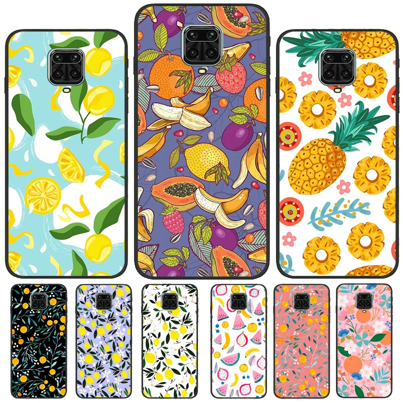 Oranges Tropical fruit Lemons pattern Case For Xiaomi Redmi Note 12 Pro 8 9 10 11 Pro Note 12S 11S 10S 9S 9C 10A 10C 12C Cover