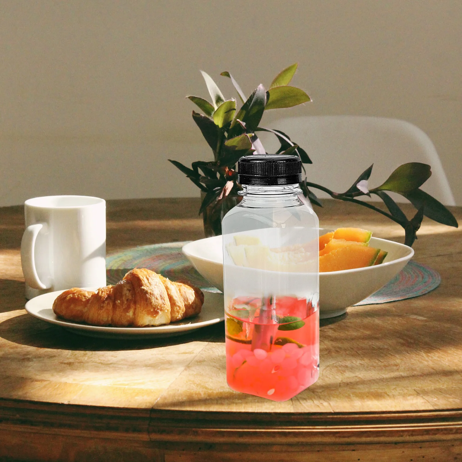 8 pz 300 ml Bottiglia di Succo Bottiglie di Bevande di Plastica Trasparente Latte Yogurt Stoccaggio Riutilizzabili Contenitori di Succo in PET Portatili