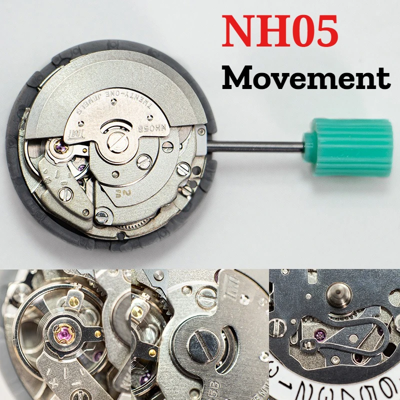 NH05B NH05 Japan Movement 3 Digit Calendar Movement Date Set High Accuracy Automatic Mechanical Watch Wrist NH05 Movement