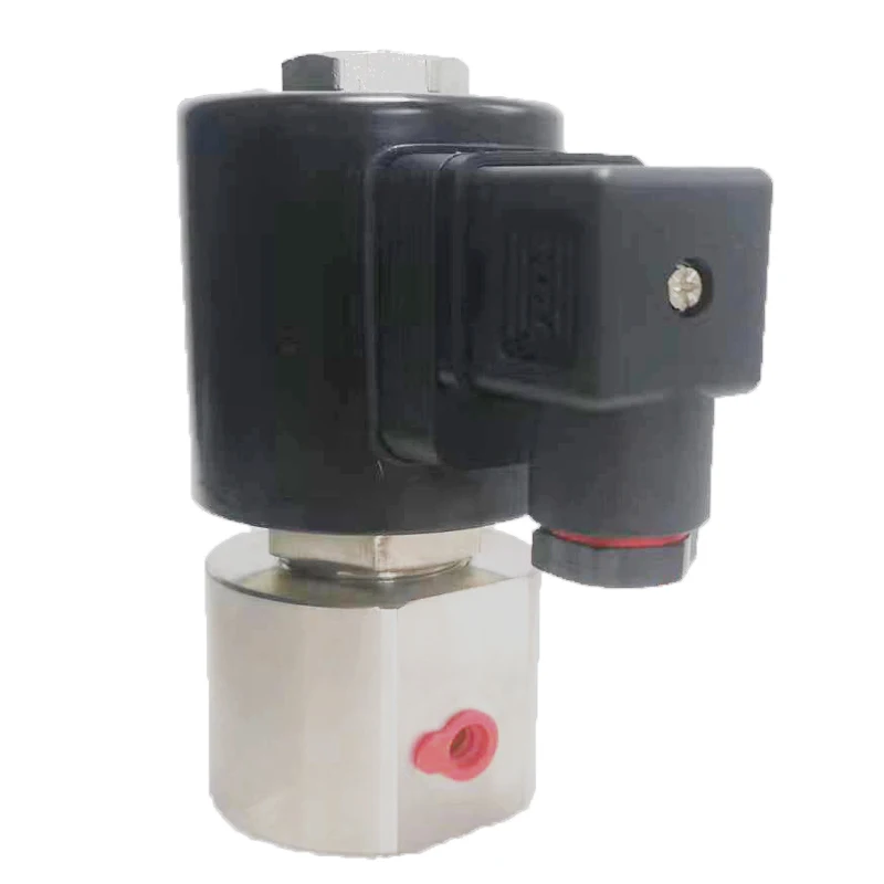 300bar 30MPa 2 way nitrogen high pressure solenoid valve 1/4 24V Orifice 1mm SS304 DN1 normally close