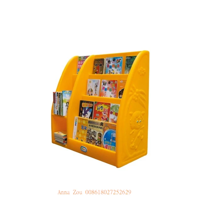 

China Kids Plastic Bookcase and Shelves Cheap Cute Kids Wall Shelves for Books Kindergarten Kids Storage QX-205H