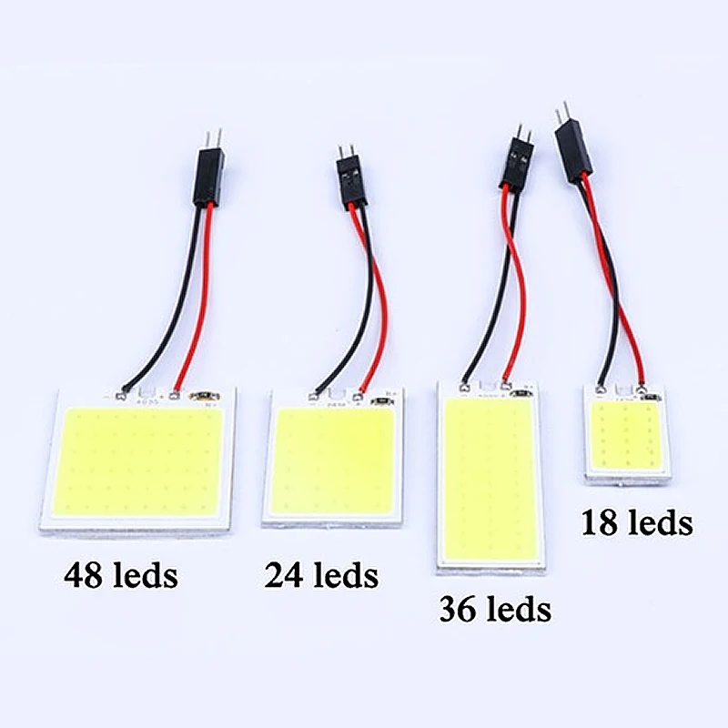 4/8 PCS Car Interior Accessories 18/24/48 SMD T10 4W 12V COB Car Interior Panel LED Lights Lamp Bulb Car Dome Light Car Panel