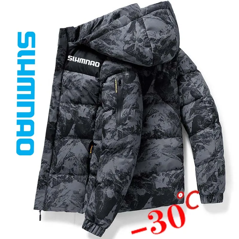 2024 Autumn/Winter New Cotton Fishing Jackets for Men's Outdoor Trendy Winter Wear Thickened Camo Fishing Jackets