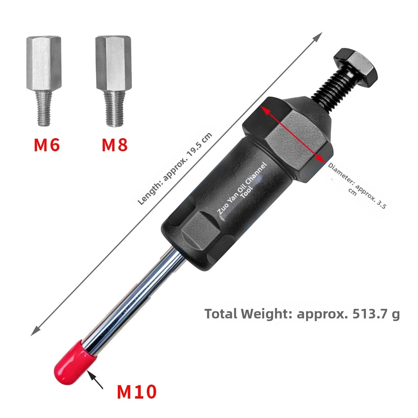 Portable Handy Grease Nozzle Cleaner Kit, Equipped With M8 Thread Adapters, Heavy‑Duty Unblocking Tool For Blocked Lubricant