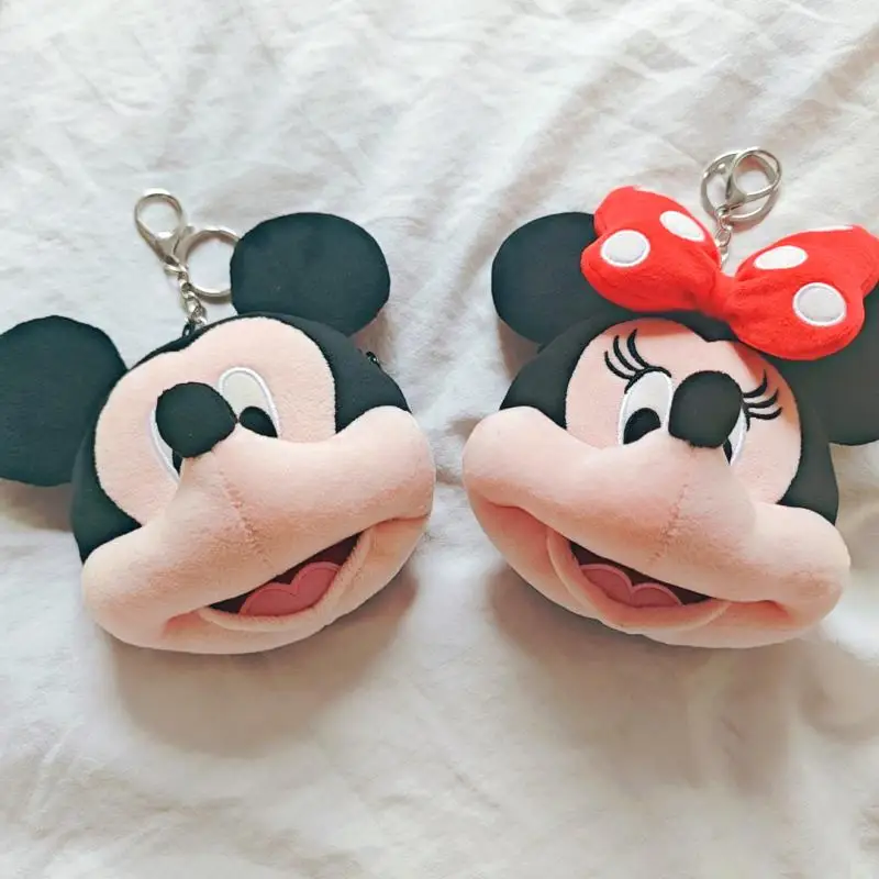 Mickey Minnie Mouse Plushies encantador bolso de felpa monedero dibujos animados Plutón Mini bolso colgante relleno Anime bolsa decoración regalos chica