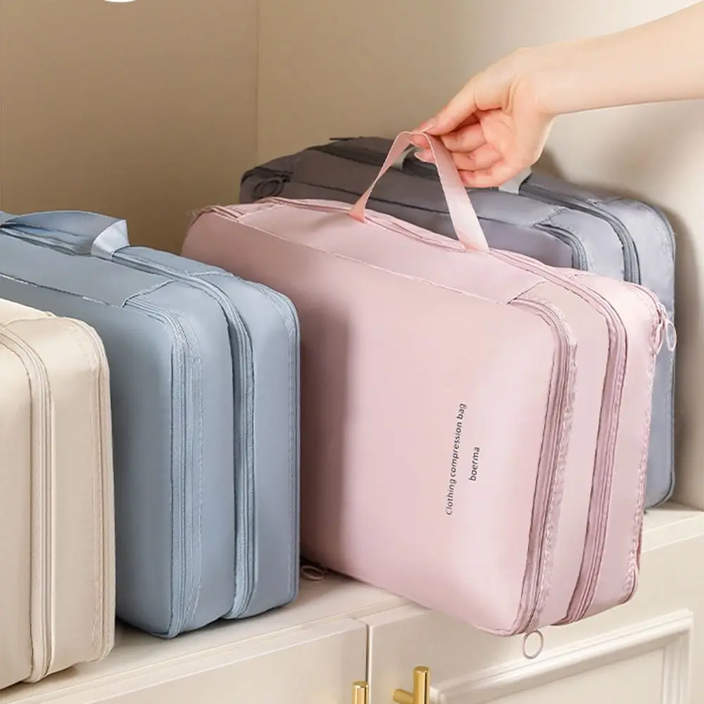 Borsa da viaggio portatile maniglia impermeabile per cubo di imballaggio a compressione resistente all'umidità di grande capacità