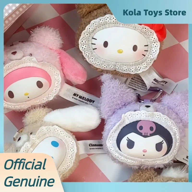 本物のサンリオふわふわテディベアシリーズブラインドボックス可愛いビニールぬいぐるみペンダントフィギュア人形クロミメロディミステリーボックストイズギフト