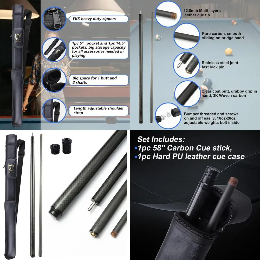 

Бильярдный кий из углеродного волокна для прецизионного игрового процесса