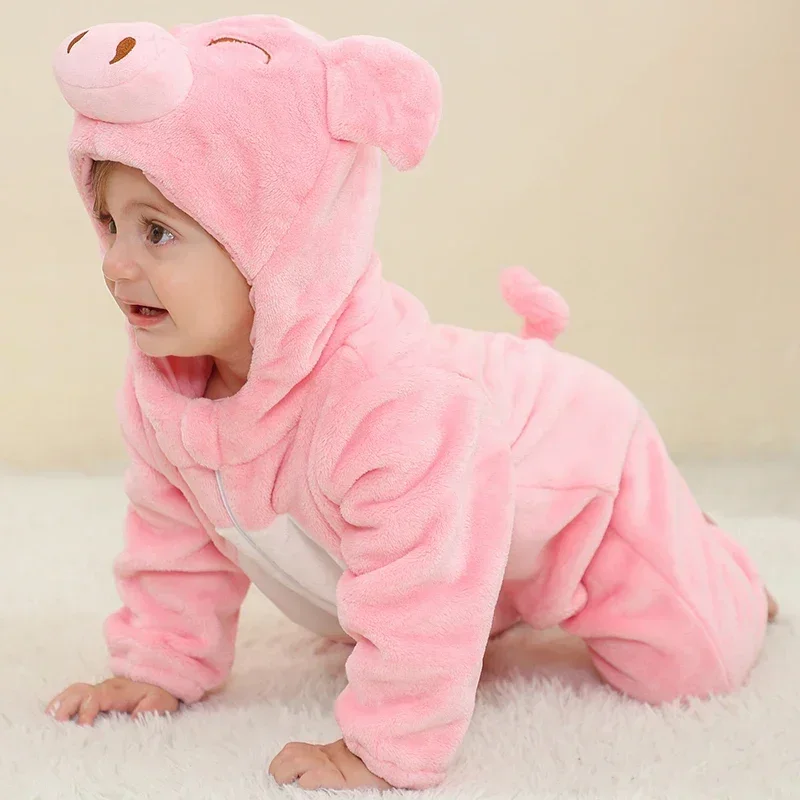 Baby Animal Costume Purim Newborn Baby Cartoon Romper Infant Kids Animal Jumpsuit Girls Pig Pyjama Clothes Halloween