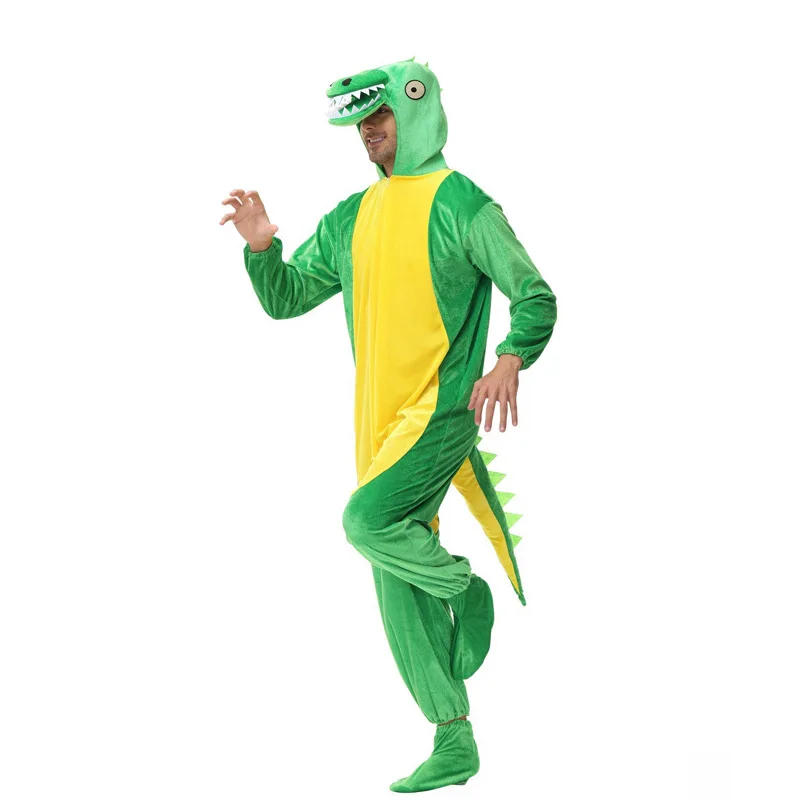 

New animal cartoon cosplay costume for adults for Halloween green T-Rex onesie