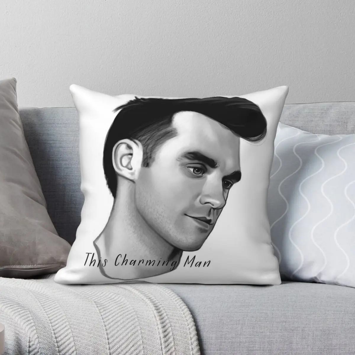 The Smiths Morrissey Square Pillowcase Polyester Linen Velvet Printed Zip Decorative Throw Pillow Case Sofa Cushion Cover 18