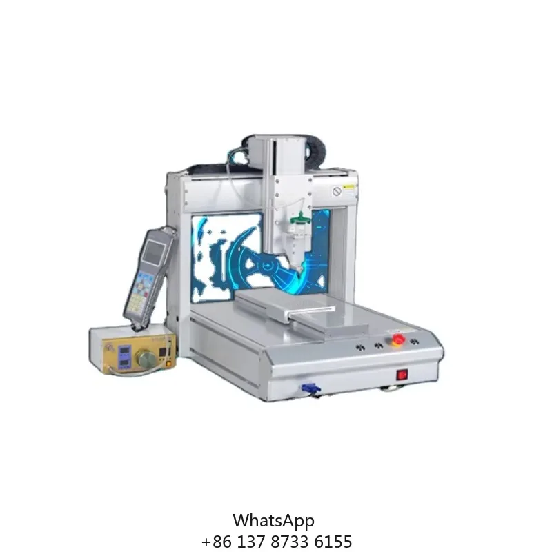 Automatic Three-Axis Electric & Pneumatic Desktop Adhesive Glue Dispensing Machine With PLC Motor Gear Bearing 1 Year Warranty