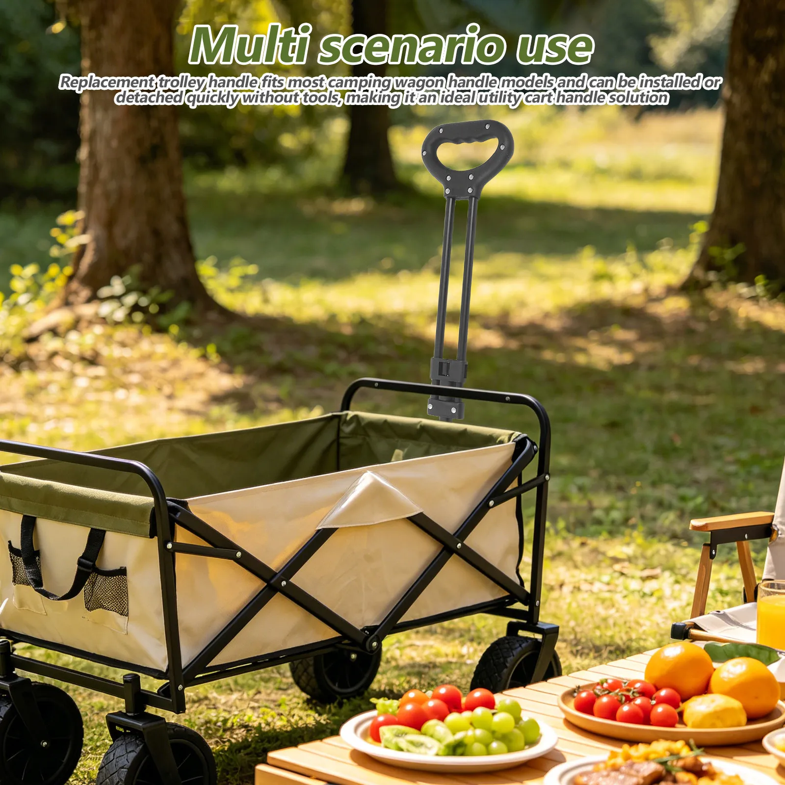 folding-wagon-pull-handle-replacement-telescopic-retractable-metal-black-for-camping-trolley-outdoor-garden-picnic-cart-pull