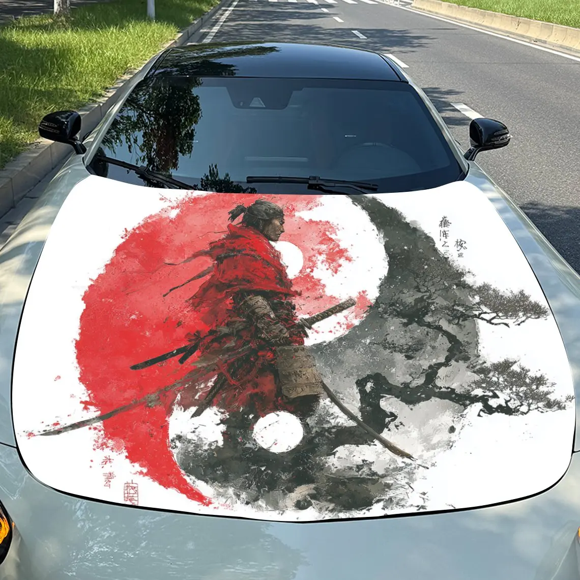 

Схема Тай Чи-воина, наклейка на капот автомобиля, ПВХ, самоводонепроницаемая палочка, яркие автомобильные внешние аксессуары, декор, защита, подарок для Ca