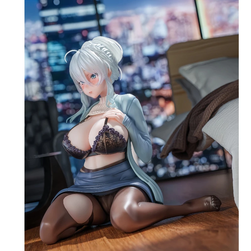 12cm Snowy Wild Anime Doll Mifuyu Snowy Wild Doll Sitting Sexy Girl Doll PVC Model Statue Collection Toy Boy Gift
