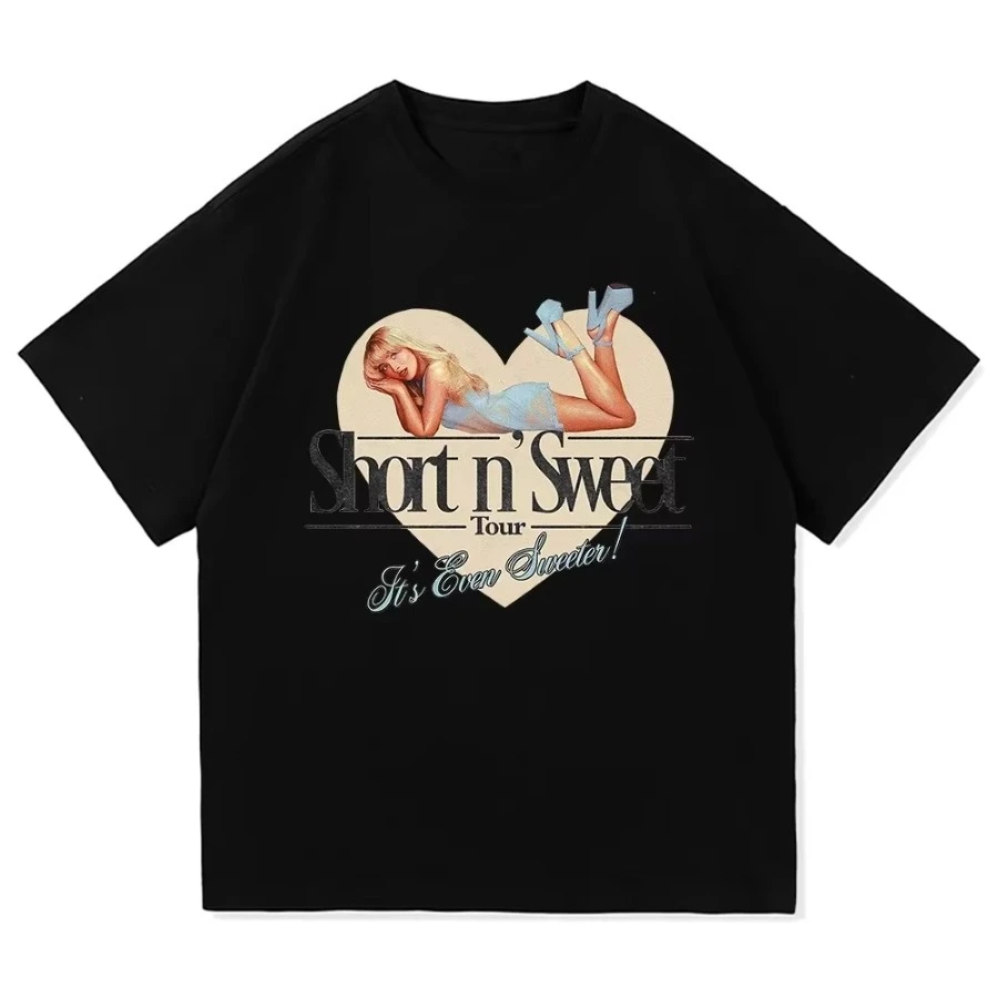 Summer New Sabrina Carpenter Short N' Sweet Tour 2026 T-Shirt Fashion Vintage T-Shirt Women's High Quality Tees Shirts