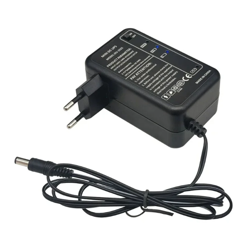 CLCU 5V 9V 12V 18.5Wh 5000Mah UPS Backup Power Supply Adapter 5.5X2.1Mm Output For Wireless Router Modem CCTV Camera
