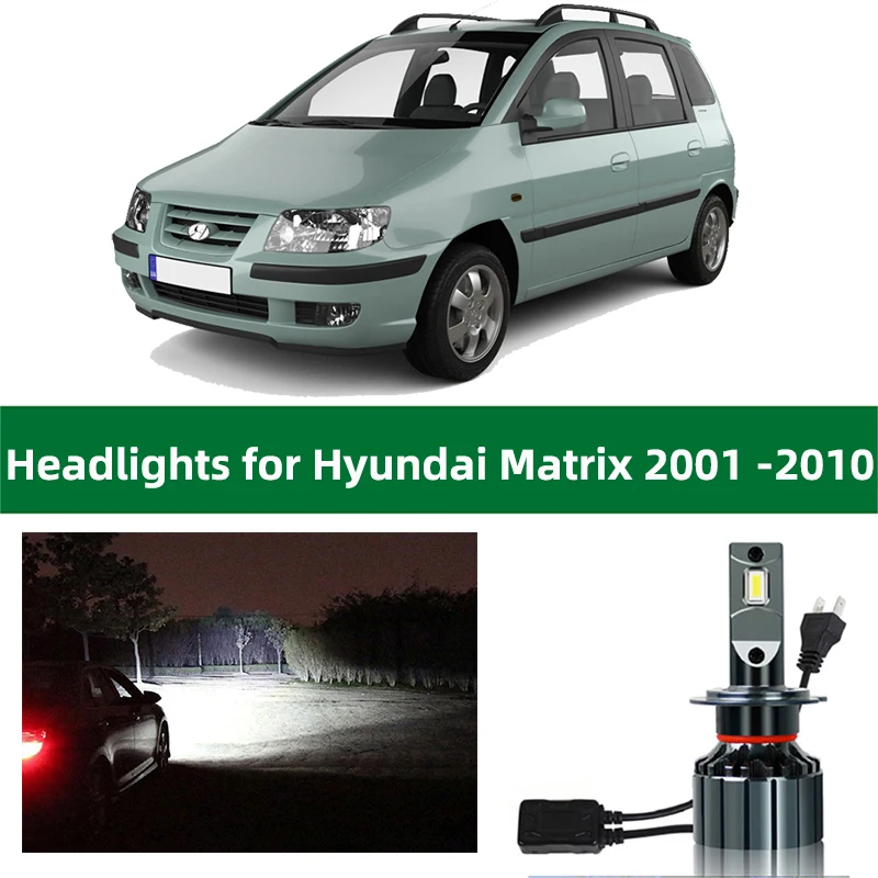

Car Headlight Bulbs For Hyundai Matrix Lavita 2001 2002 2003 2004 2005 2006 2007 2008 2009 2010 LED Headlamp Lamp Accessories