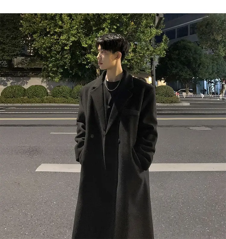 

Мужское пальто из шерстяной смеси с заниженной талией, с выемками и углублениями