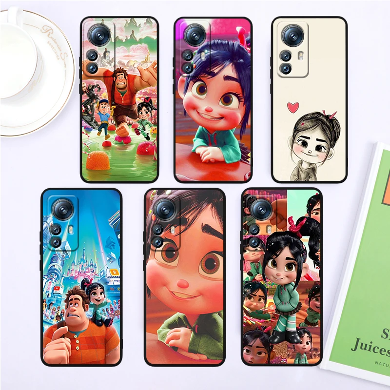 Anime Movie Wreck-It Ralph For Xiaomi Mi 13T 13 12T 12 11T 11i 11 A3 10T 10 9 Pro Lite Ultra 5G Black Soft Phone Case