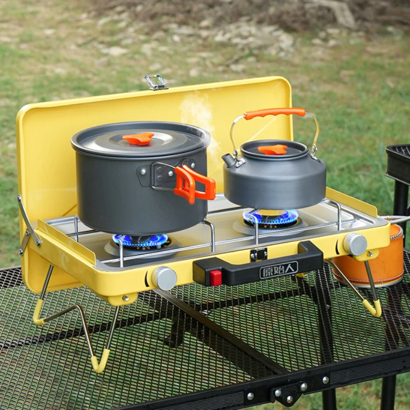Butane Gas Outdoor Portable Gas Stove Cassette Camping Double End Stove Barbecue Cooking Utensils Tourist Goods Car Camping image 4