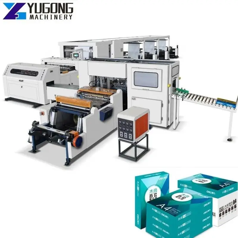 YG Paper Product Making Production Line Equipment A4 Size Paper Cutter Heavy Duty Ream Cutting Packing Machine Manufacturer