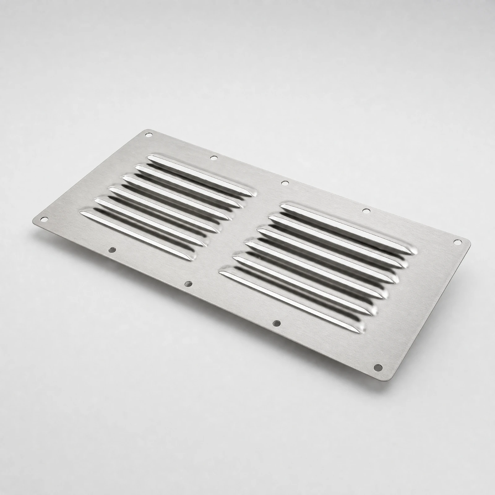 Air Exhaust Grille Easy to Install Divided Louver Vent Cover Stainless Steel Boat Ventilation Grill Slim