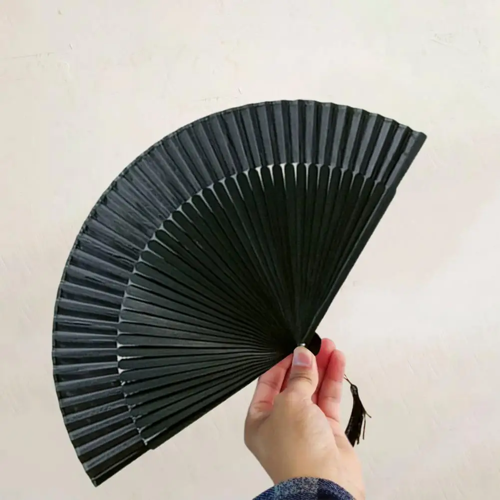 Men Chinese Folding Fan Vintage Black Hand Fan Folding Fans Dance Wedding Party Dance Party Hand Fan abanico de mano eventail