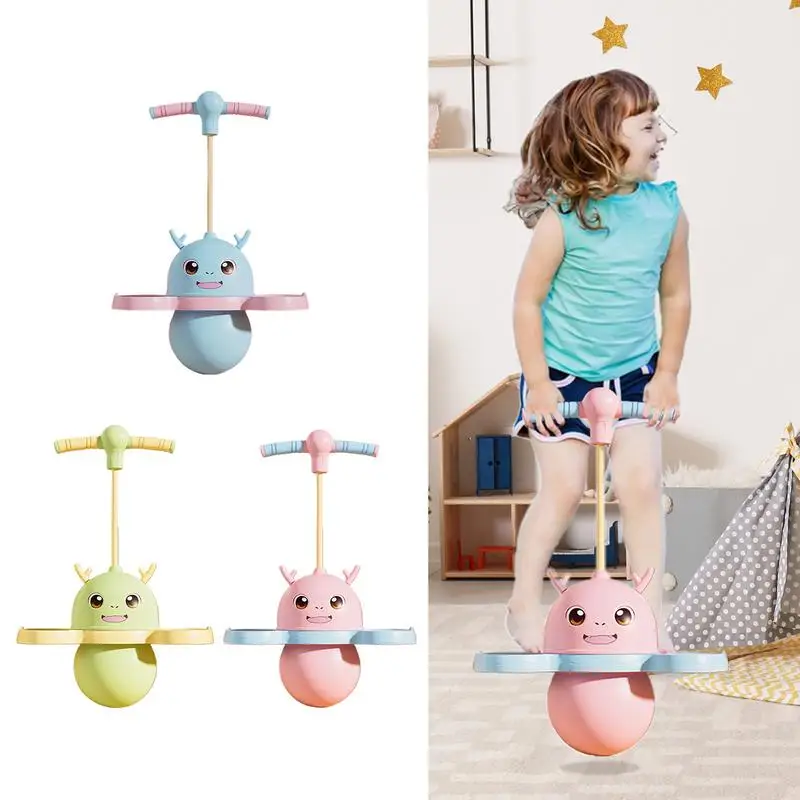 Jumping Pole Kids Bouncing Ball Kids Jumping With Handle Jumping Silent Bouncing Ball Balance Training Ball Jumping Balancing