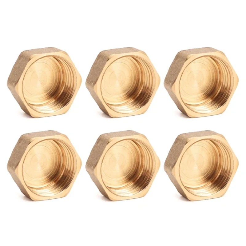 

6pcs/set Threaded End Seals 3 4 1 Corrosion Resistant Pipe End Caps Brass Caps Hose Caps Pipe Caps Sealing Caps