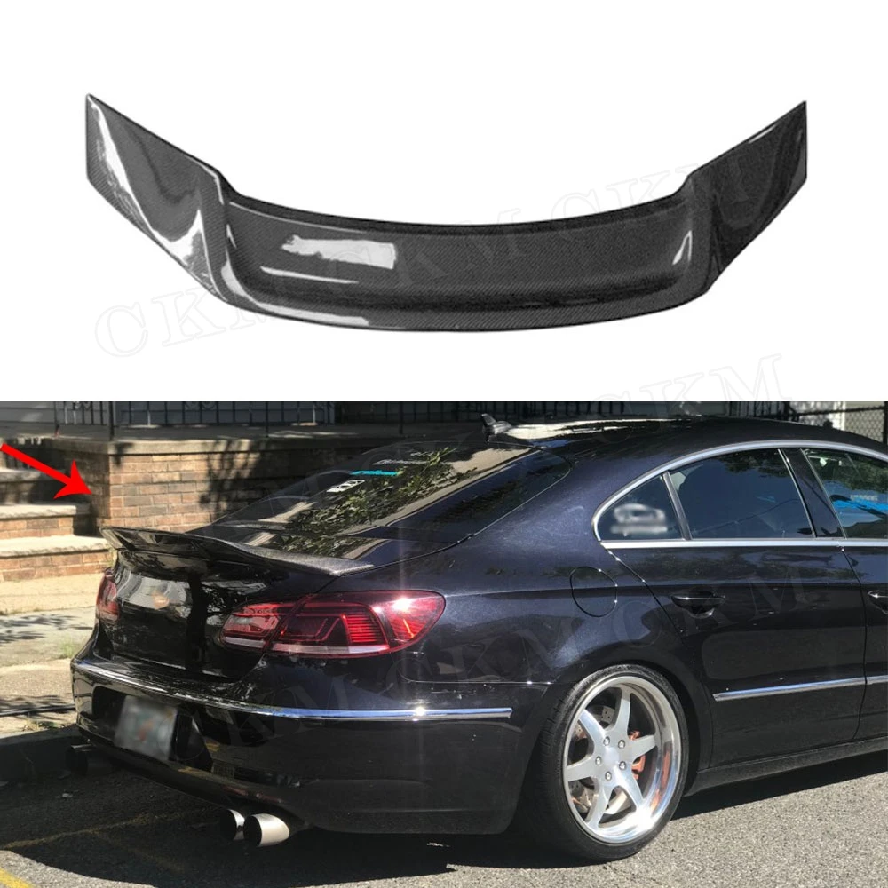 

CKMUUER For Volkswagen VW Passat CC Sandard 2009-2016 Body Kits R Style Carbon Fiber FRP Rear Boot Spoiler Lip Wings