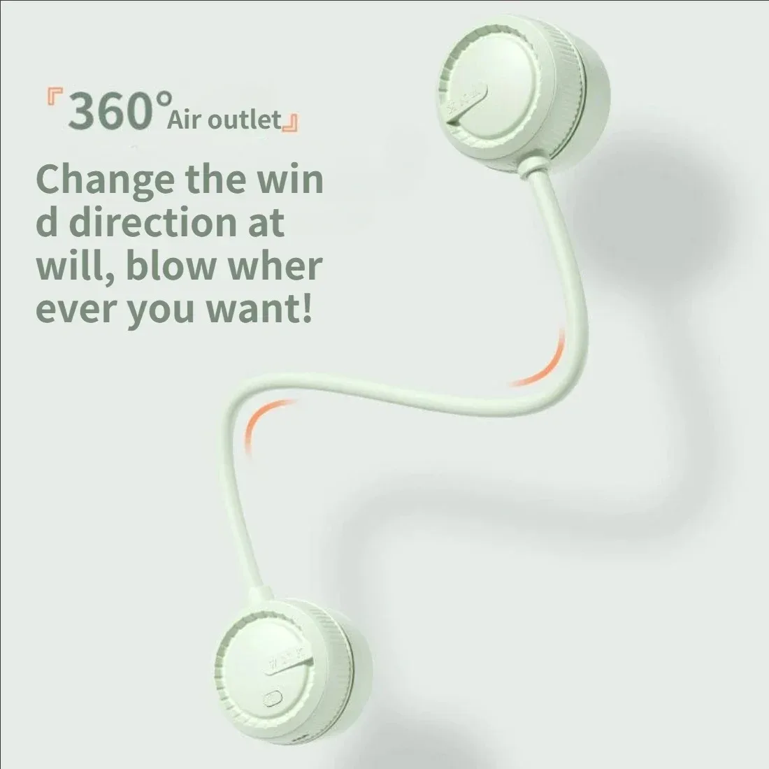 مروحة رقبة محمولة بدون شفرات بدون استخدام اليدين، 3 سرعات قابلة لإعادة الشحن يمكن ارتداؤها، 360 درجة °   قابل للانحناء للسفر والمكتب وصالة الألعاب الرياضية للرجال والنساء