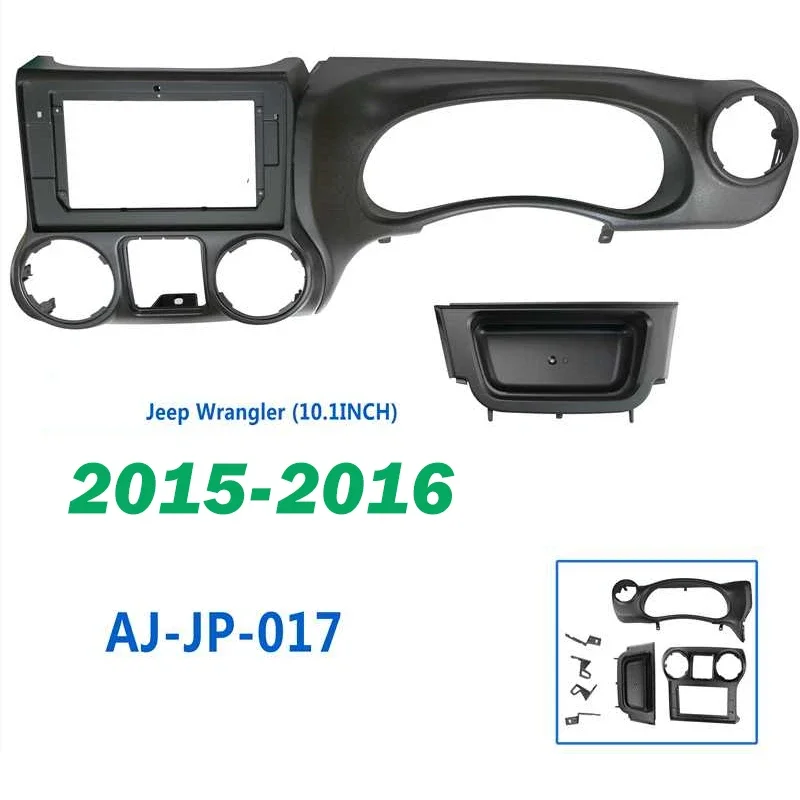 2DIN 10.1inch Car Radio Fascia Frame For Jeep Wrangler 2011-2016 Dash Fitting Panel Kit Host Unit Kit