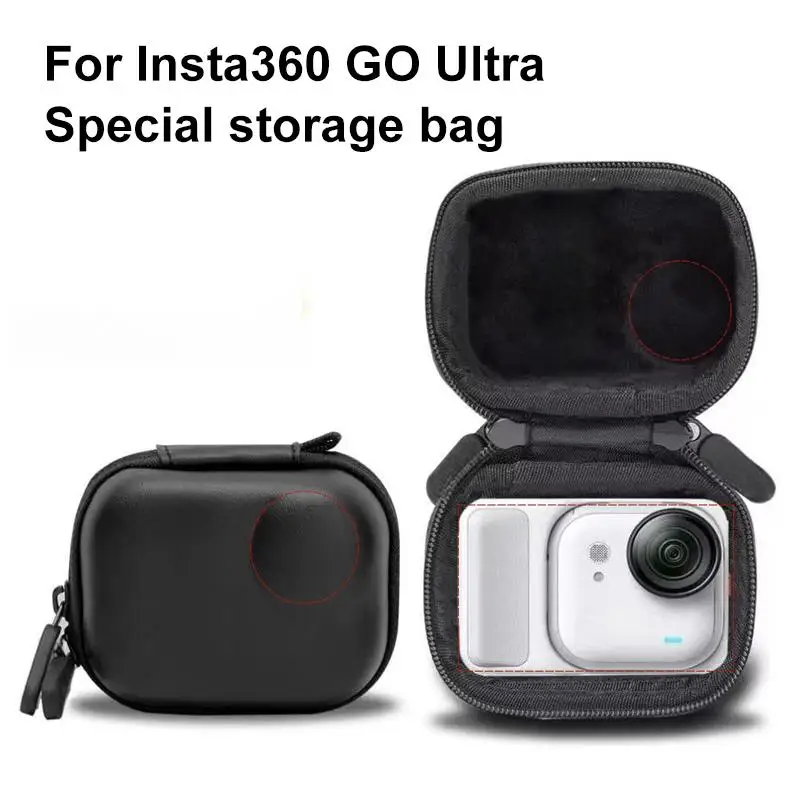 PULUZ Mini EVA Storage Case For Insta360 GO Ultra Anti Fall And Shockproof All-round Protective Carrying box With Carabiner