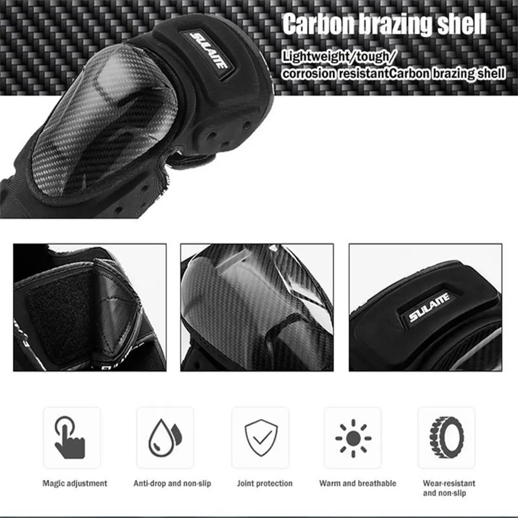 Rodilleras protectoras para motocicleta, 4 piezas, a prueba de viento, cálidas, anticaída, elásticas, transpirables, ajustables, coderas para bicicleta de montaña