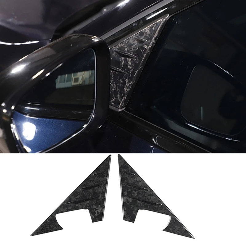 Forged Pattern Car A-Pillar Triangle Decoration Cover Trim Stickers For BMW 3 Series G20 2020-2023 Trim Accessories