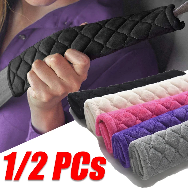 

1/2PCs Universal Car Seat Belt Covers Plush Soft Velvet Shoulder Pad Safety Belt Cover for Adult Kid Car Interior Accessories