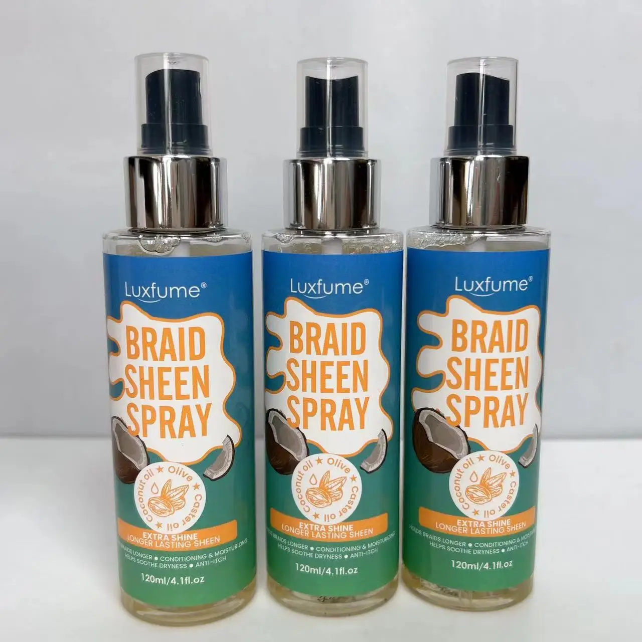 Braid Sheen Spray 120ml With Coconut Oil For Dreadlocks Care styling spray Scalp For Nourish Scalp Extra Shine Hair Care Spray