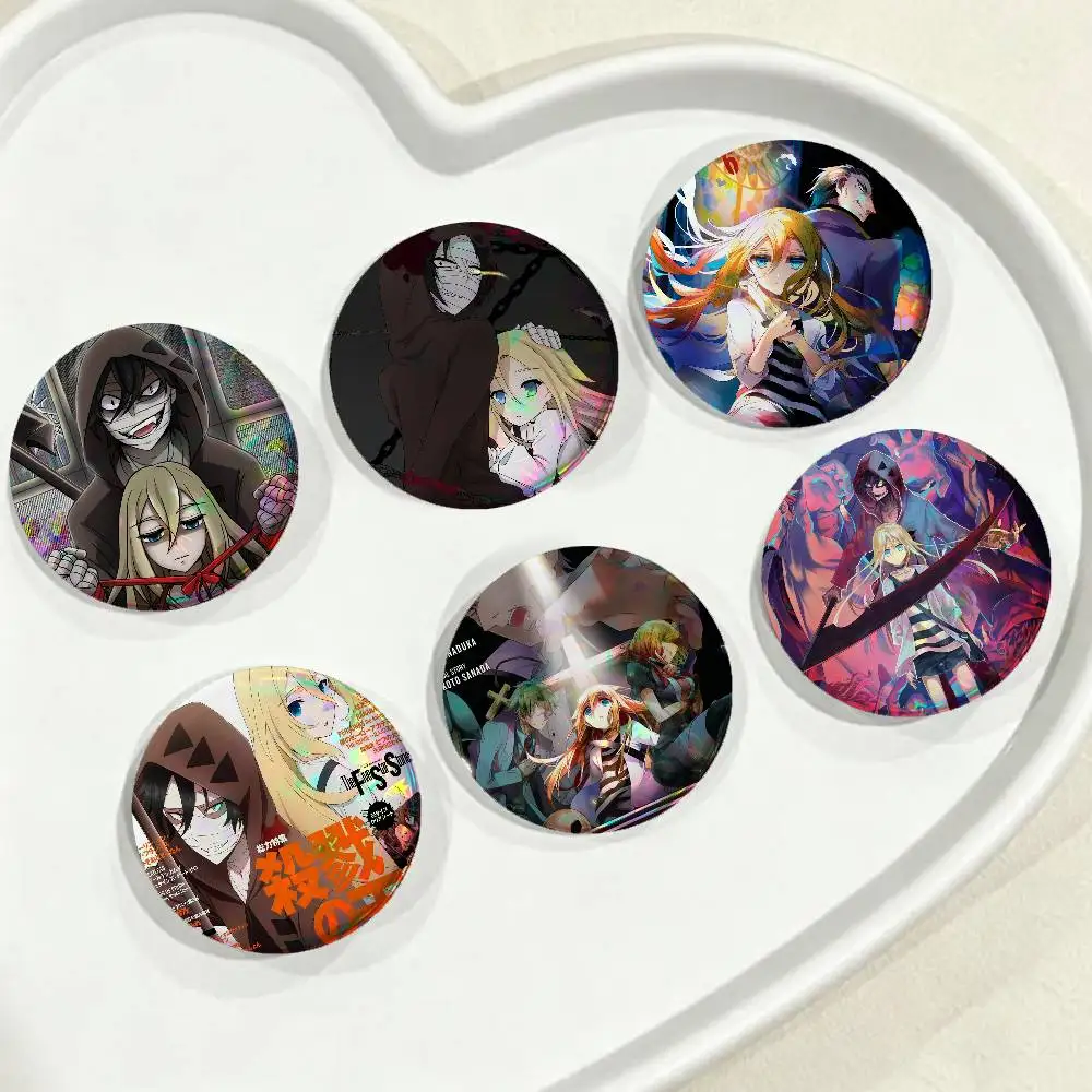 A-Angels Of Death For Badge Custom Laser Hologram Enamel Pin Badge Logo Metal Lapel Brooch For Clothes Bag Accessory Gift