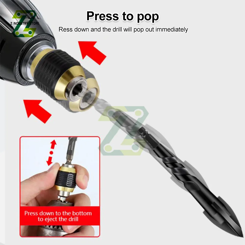 Hexagonal Shank Quick Coupling Electric Drills 1/4 Inner Hex Self-locking Connecting Rod Drill Bit Holder Drill Chuck Adapter