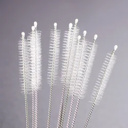 30Pcs Stainless Steel Cleaning Brush for Drinking Straws Silicone Metal Glass Straws Soft Hair Cleaner Brushes Household Tools