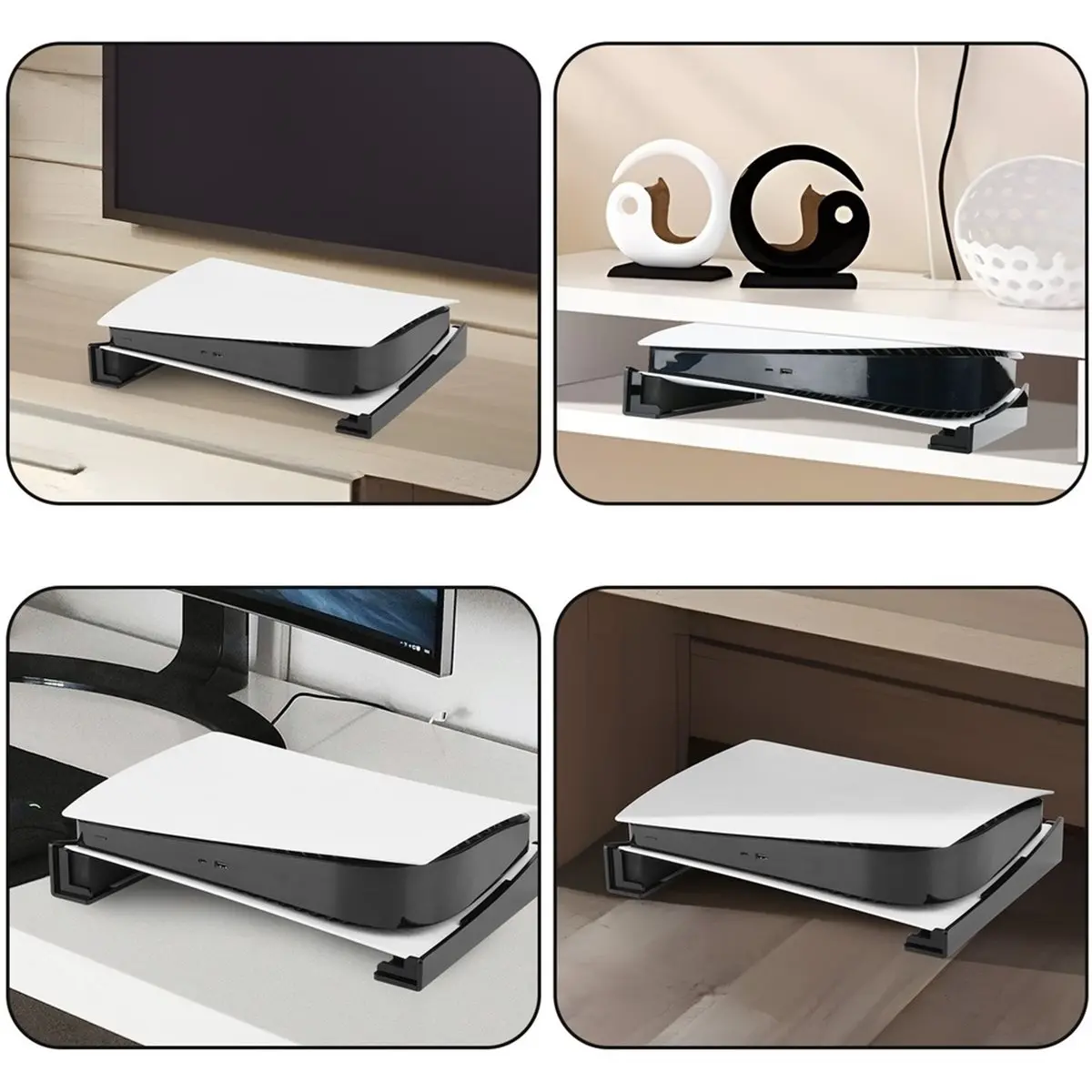 Desktop Horizontal Bracket Stand for Disc & Digital Editions Game Console, Cooling Base Stand