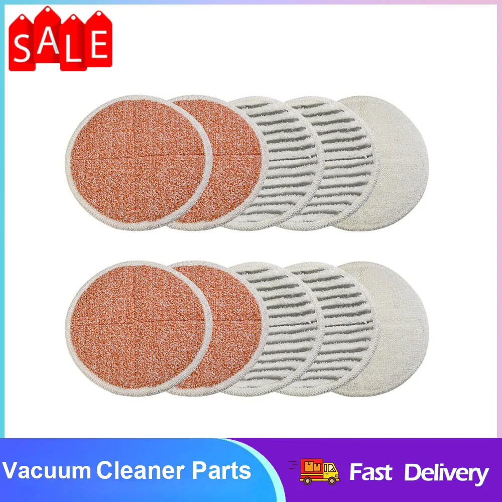 

10pcs Microfiber Cleaning Pads Washable Mop Pads For 20522 2240N 2039A Mopping Cloth Pad Replacement