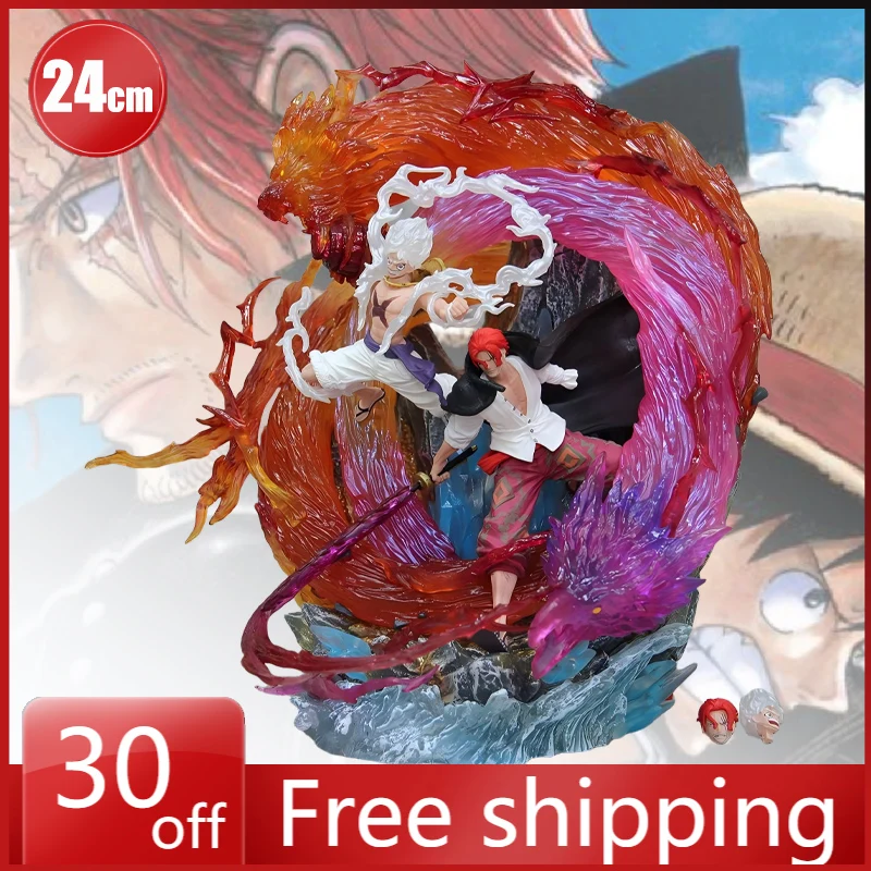 

24 см цельная фигурка Обезьяна Д. Луффи Шанкс аниме экшн-коллекция модель ПВХ настольный орнамент украшения праздничные подарки игрушки