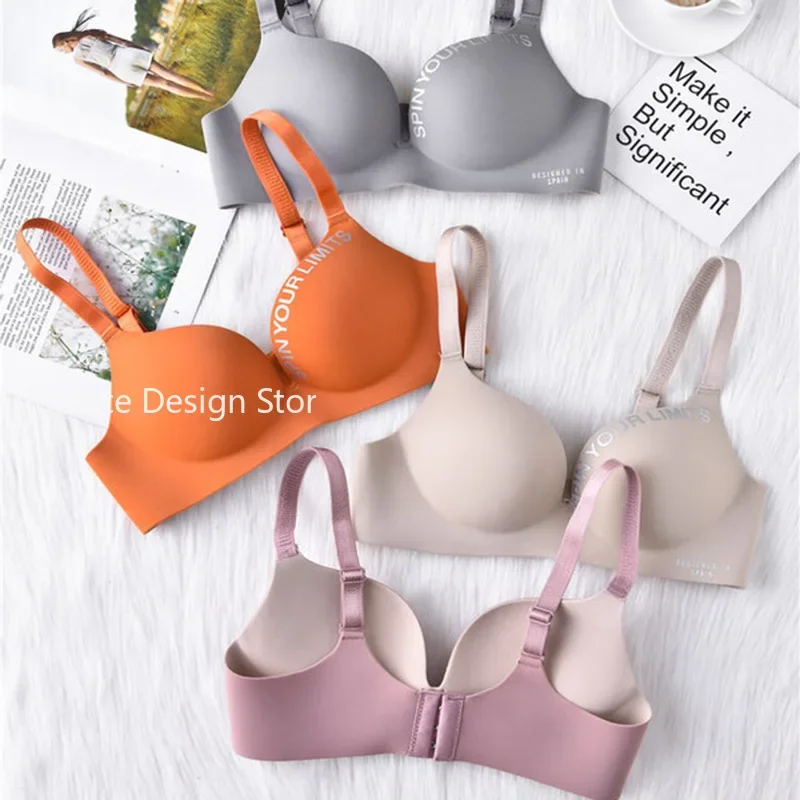 No Trace Underwear for Women Small Chest Gathered Push Up Bra Prevent Sagging Bralette No Steel Ring Thin Beauty Back Lingerie